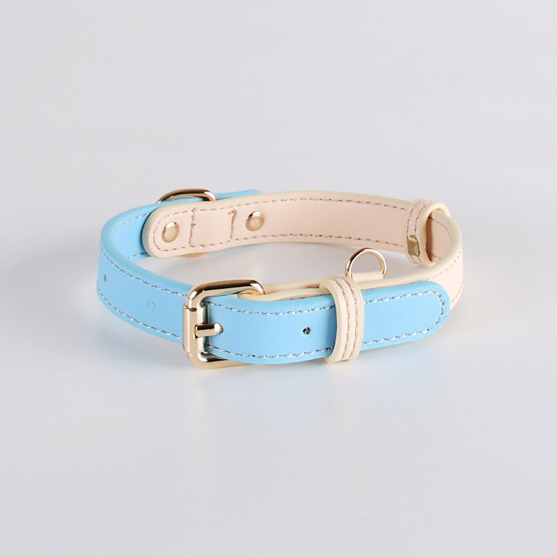 Leather Dog Set Adjustable No Pull