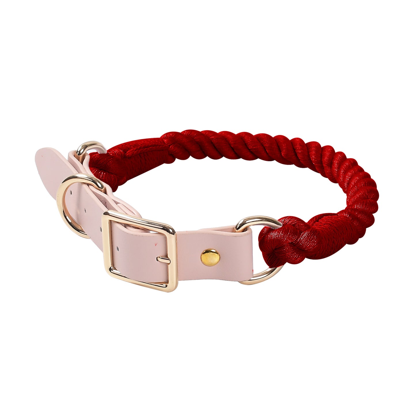 Braided PU & Cotton Dog Collar