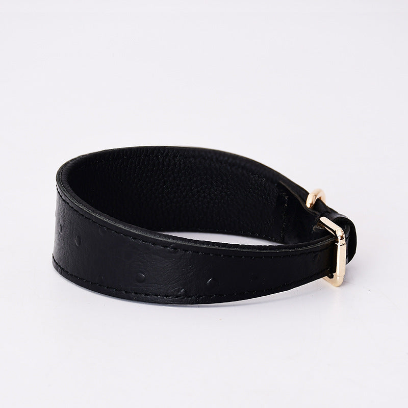 Wide Neck Leather Dog Collar