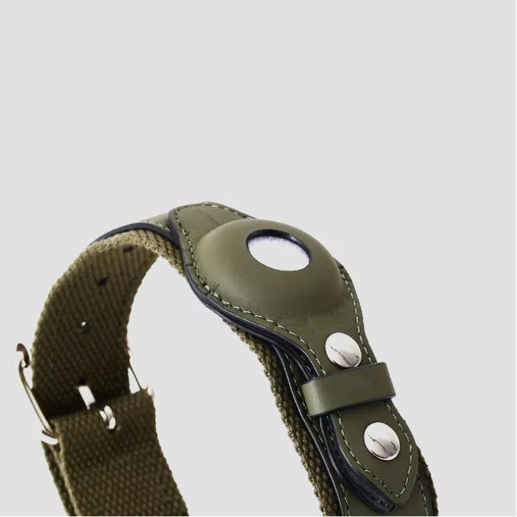 AirTag Dog Collar Leather Suede