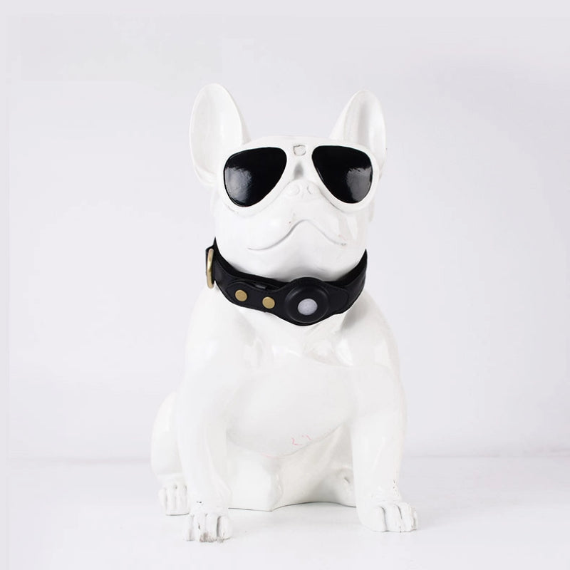 AirTag Dog Collar Leather Suede