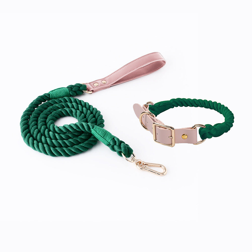 Braided PU & Cotton Dog Set