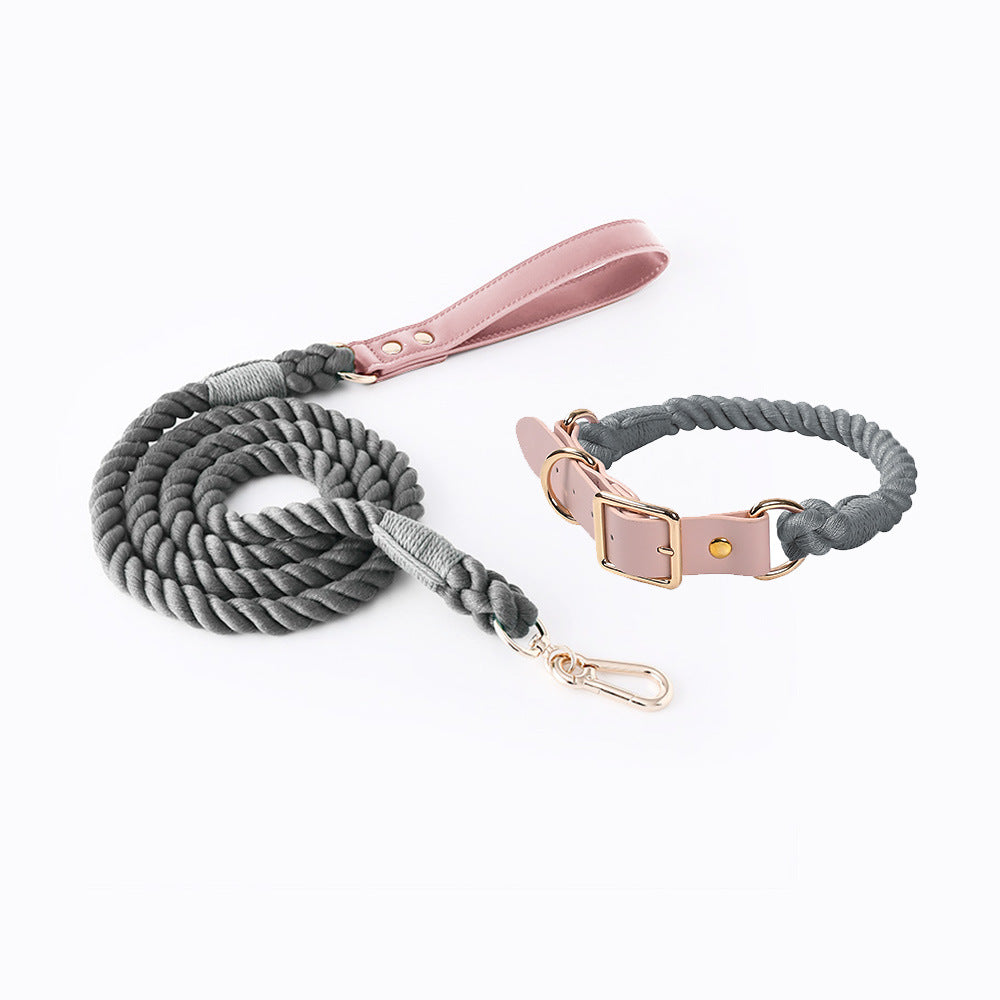 Braided PU & Cotton Dog Set