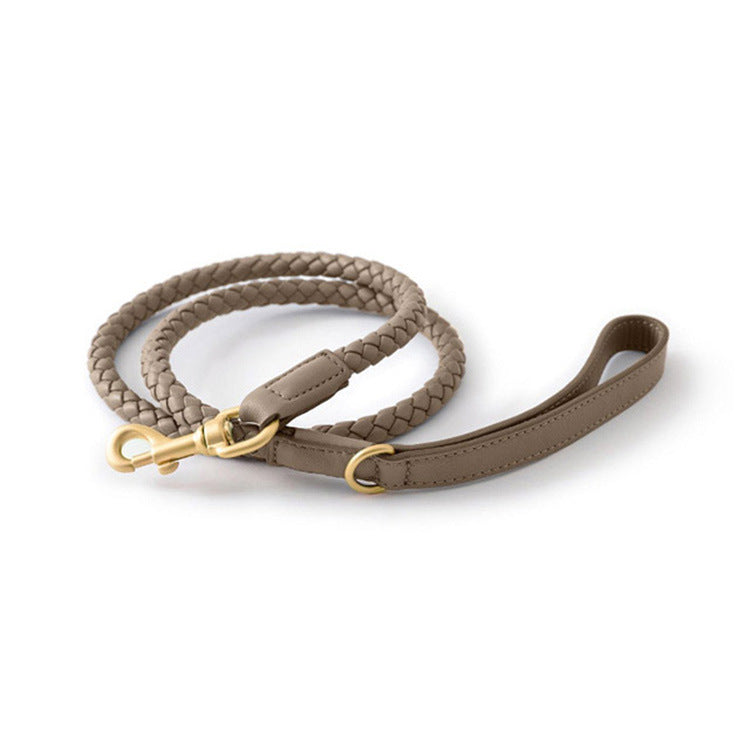 Woven Leather Dog Leash
