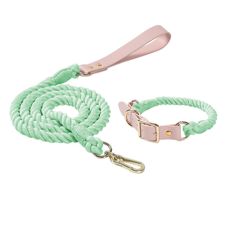 Braided PU & Cotton Dog Set