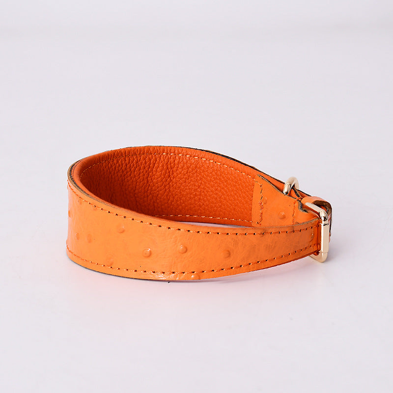 Wide Neck Leather Dog Collar