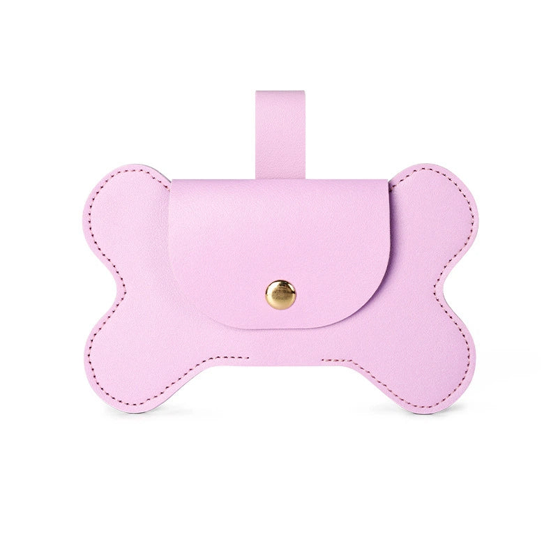 Waterproof Leather Dog Poop Bag Holder