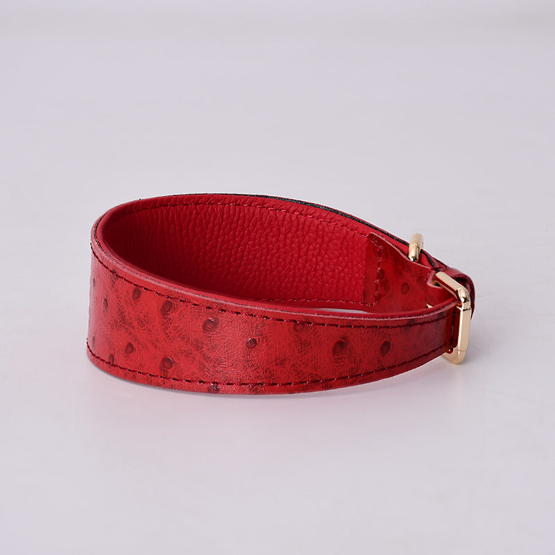 Wide Neck Leather Dog Collar