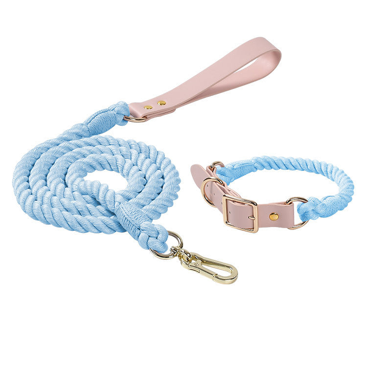 Braided PU & Cotton Dog Set