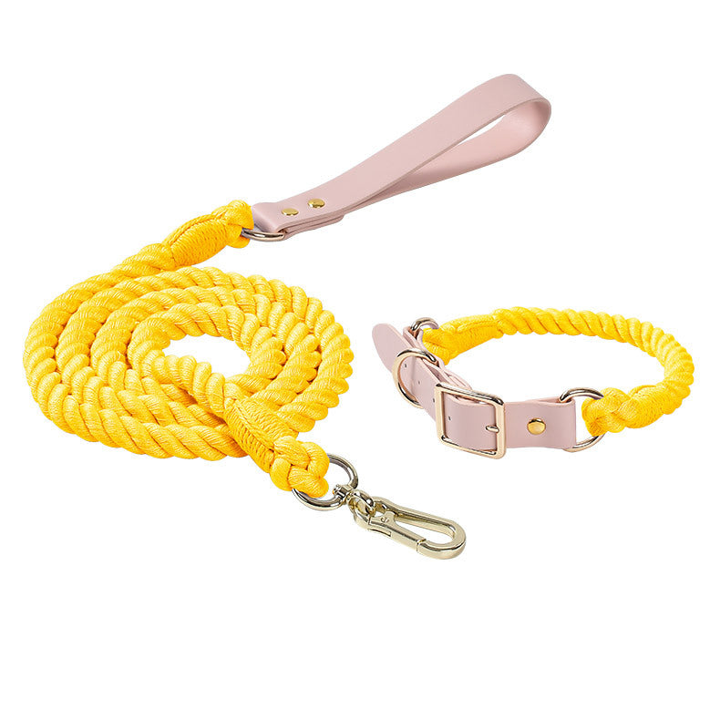 Braided PU & Cotton Dog Set
