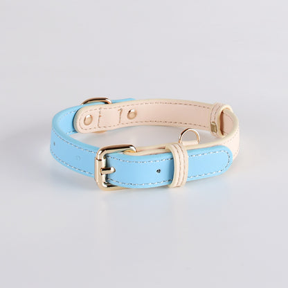 Leather Dog Set Adjustable No Pull