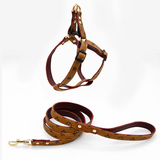 Vintage Dog Harness Anti Fur Set