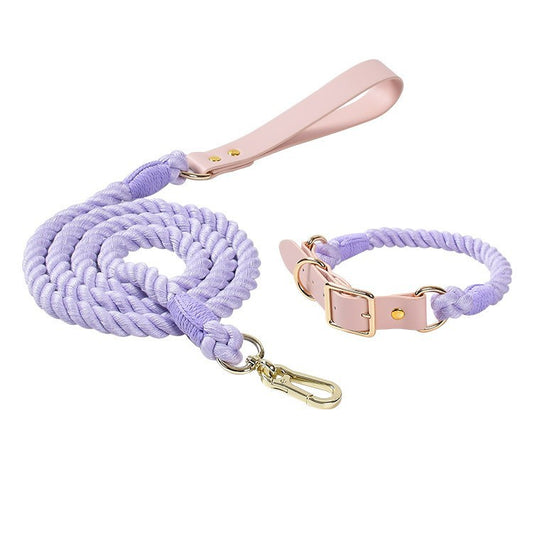 Braided PU & Cotton Dog Set