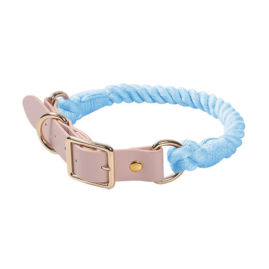Braided PU & Cotton Dog Collar