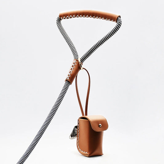 Vegan Leather Poop Bag Holder