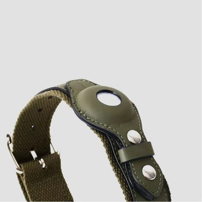 AirTag Dog Collar Leather Suede