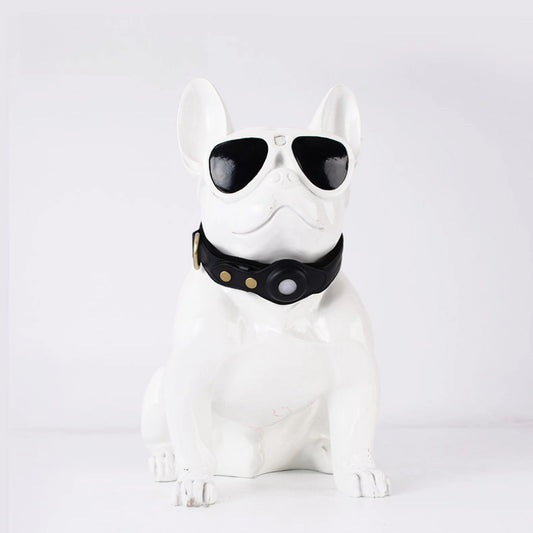 AirTag Dog Collar Leather Suede