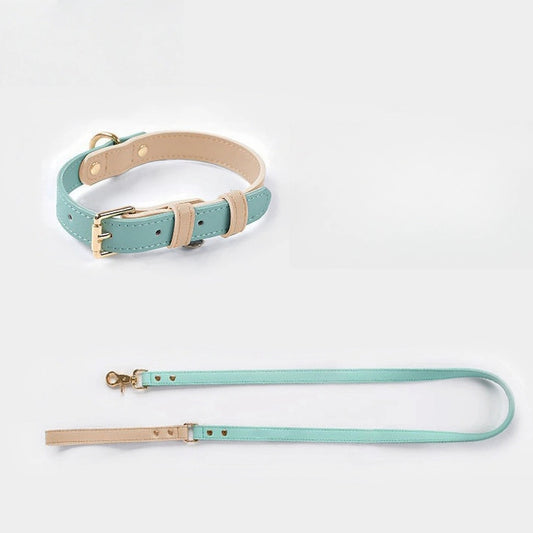 Leather Dog Set Adjustable No Pull